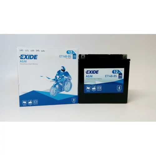 AKUMULATOR EXIDE BIKE MOTOCYKLOWY ET14B-BS/YT14B-BS 12V 12AH 