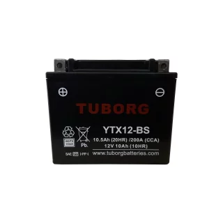 AKUMULATOR MOTOCYKLOWY TUBORG AGM YTX12-BS 12V 10AH 200A