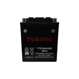 AKUMULATOR MOTOCYKLOWY TUBORG AGM YTX14AH-BS 12V 12AH 210A