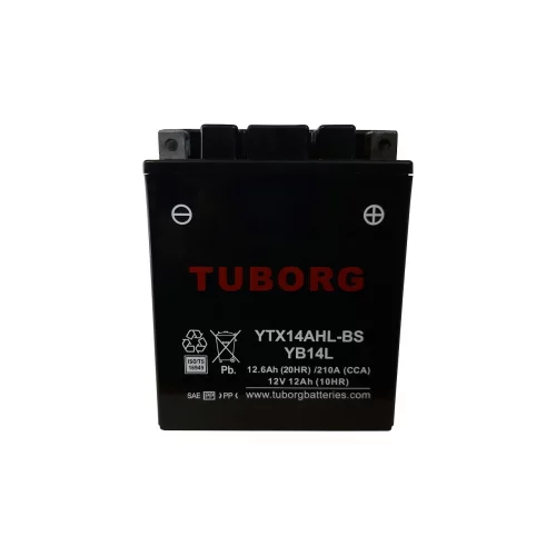 AKUMULATOR MOTOCYKLOWY TUBORG AGM YTX14AHL-BS 12V 12AH 210A