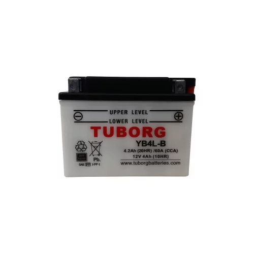 AKUMULATOR MOTOCYKLOWY TUBORG YB4L-B 12V 4AH 60A