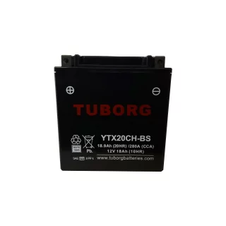 AKUMULATOR MOTOCYKLOWY TUBORG AGM YTX20CH-BS 12V 18AH 280A