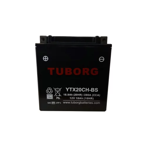 AKUMULATOR MOTOCYKLOWY TUBORG AGM YTX20CH-BS 12V 18AH 280A