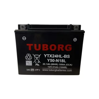 AKUMULATOR MOTOCYKLOWY TUBORG AGM YTX24HL-BS 12V 21AH 350A