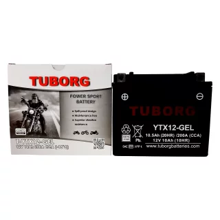 AKUMULATOR MOTOCYKLOWY TUBORG YTX12-GEL 12V 10AH 200A