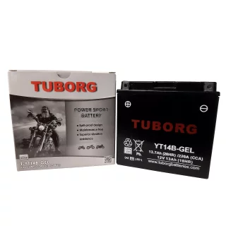 AKUMULATOR MOTOCYKLOWY TUBORG YT14B-GEL 12V 13Ah 220A