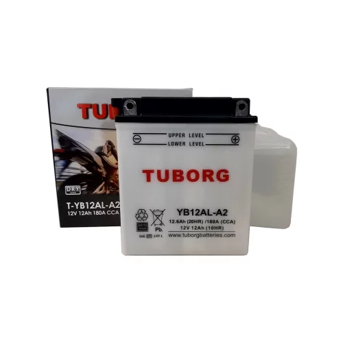 AKUMULATOR MOTOCYKLOWY TUBORG YB12AL-A2 12V 12Ah 180A