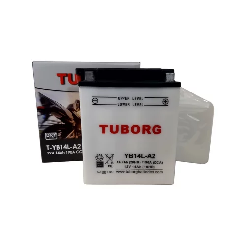 AKUMULATOR MOTOCYKLOWY TUBORG YB14L-A2 12V 14Ah 190A