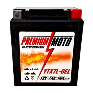 PREMIUM MOTO YTX7L-GEL 12V 7Ah 110A