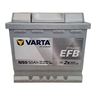 AKUMULATOR VARTA BLUE EFB 50AH 550A