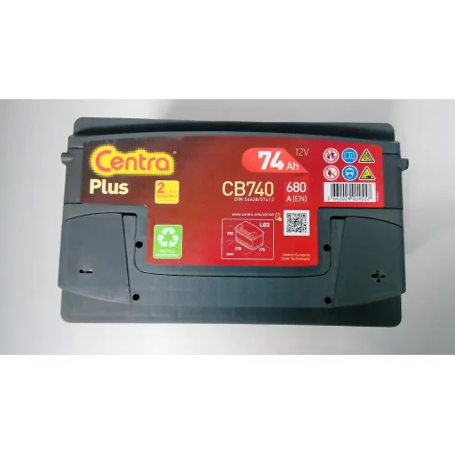 AKUMULATOR CENTRA PLUS 74AH 680A AKUMULATOR CENTRA PLUS 74AH 680A
