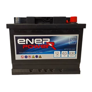 AKUMULATOR ENERPOWER 12V 63Ah 630A
