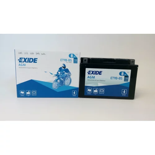 AKUMULATOR EXIDE BIKE AGM MOTOCYKLOWY ET9B-BS/YT9B-BS 12V 8AH
