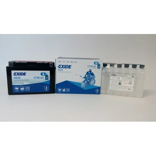 AKUMULATOR EXIDE BIKE AGM MOTOCYKLOWY ET9B-BS/YT9B-BS 12V 8AH