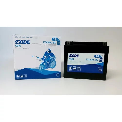 AKUMULATOR EXIDE BIKE AGM MOTOCYKLOWY ETX20HL-BS/YTX20HL-BS 12V 18AH