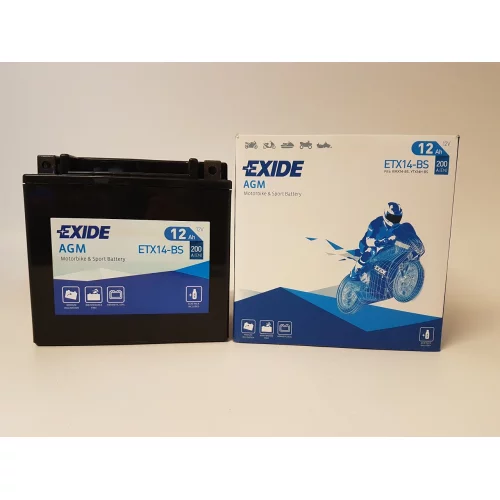 AKUMULATOR EXIDE BIKE AGM MOTOCYKLOWY ETX14-BS/YTX14-BS 12V 12AH