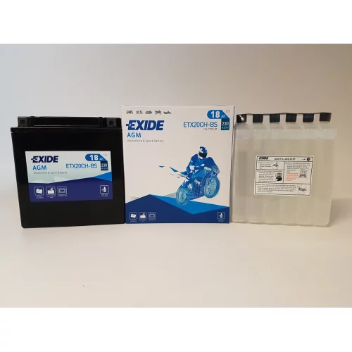 AKUMULATOR EXIDE BIKE AGM MOTOCYKLOWY ETX20CH-BS/YTX20CH-BS 12V 18AH