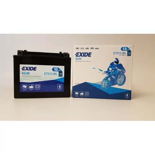 AKUMULATOR EXIDE BIKE AGM MOTOCYKLOWY ETX12-BS/YTX12-BS 12V 10AH
