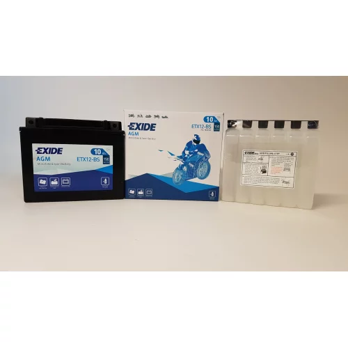AKUMULATOR EXIDE BIKE AGM MOTOCYKLOWY ETX12-BS/YTX12-BS 12V 10AH