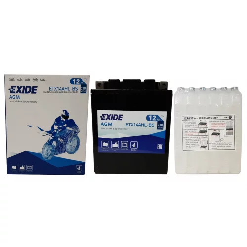 AKUMULATOR EXIDE BIKE AGM ETX14AHL-BS/YTX14AHL-BS 12V 12AH