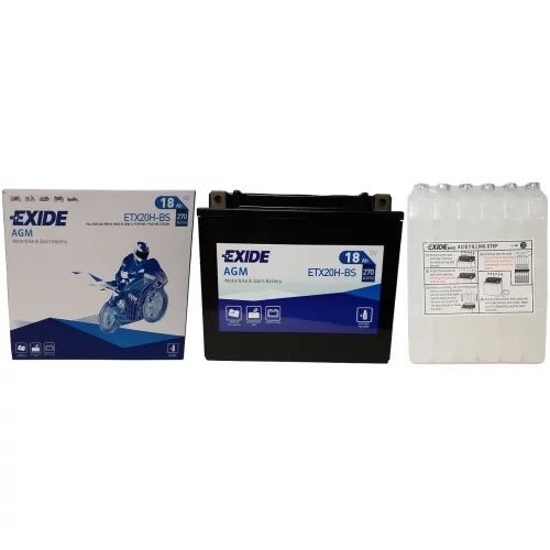 AKUMULATOR EXIDE BIKE AGM MOTOCYKLOWY ETX20H-BS/YTX20H-BS 12V 18AH