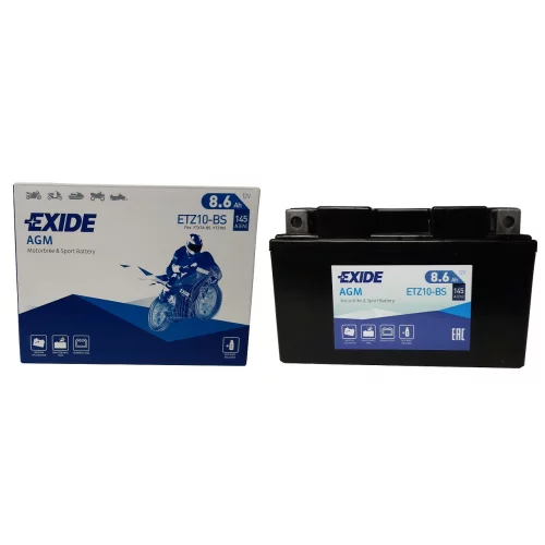 AKUMULATOR EXIDE BIKE AGM MOTOCYKLOWY ETZ10-BS/YTZ10-BS 12V 8.6AH