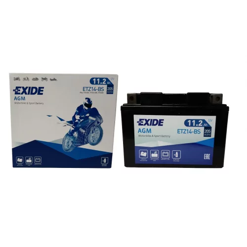 AKUMULATOR EXIDE BIKE AGM MOTOCYKLOWY ETZ14-BS/YTZ14-BS 12V 11AH