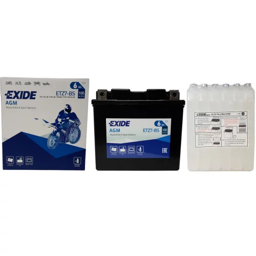 AKUMULATOR EXIDE BIKE AGM MOTOCYKLOWY ETZ7-BS/YTZ7-BS 12V 6AH