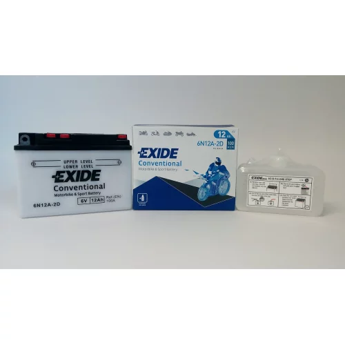 AKUMULATOR EXIDE BIKE MOTOCYKLOWY 6N12A-2D 6V 12AH 100A