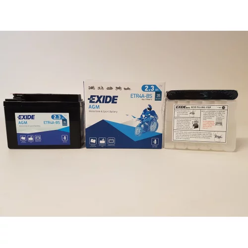 AKUMULATOR EXIDE BIKE MOTOCYKLOWY ETR4A-BS/YTR4A-BS 12V 2.3AH