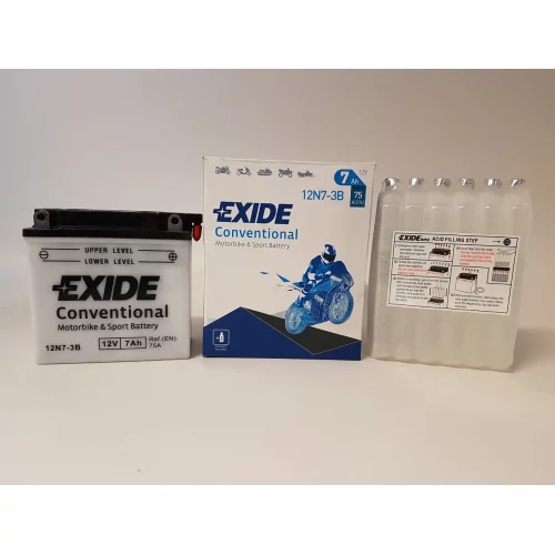 AKUMULATOR EXIDE BIKE MOTOCYKLOWY 12N7-3B 12V 7AH