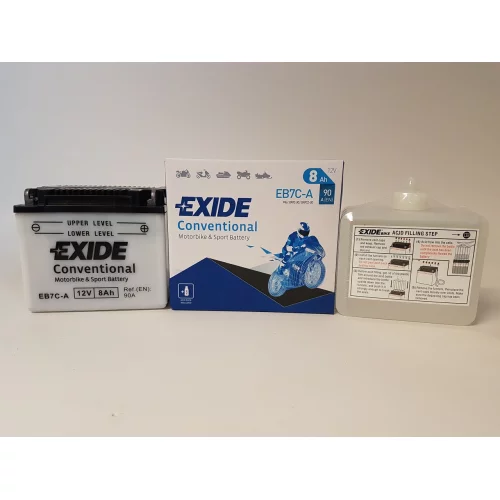 AKUMULATOR EXIDE BIKE MOTOCYKLOWY EB7C-A/YB7C-A 12V 8AH