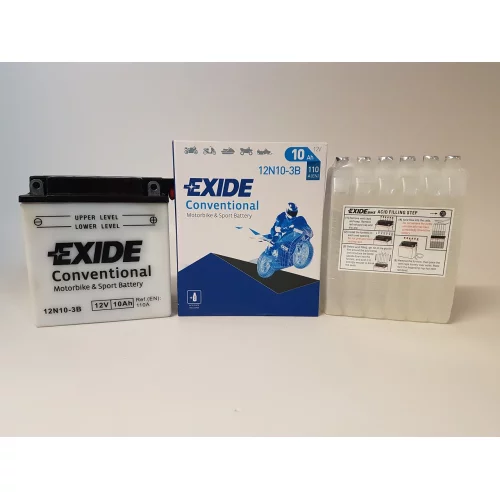 AKUMULATOR EXIDE BIKE MOTOCYKLOWY 12N10-3B 12V 10AH AKUMULATOR EXIDE BIKE MOTOCYKLOWY 12N10-3B 12V 10AH