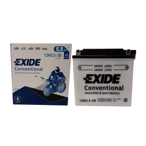 AKUMULATOR EXIDE BIKE MOTOCYKLOWY 12N5.5-3B 12V 5.5AH 45A