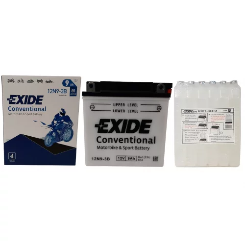 AKUMULATOR EXIDE BIKE MOTOCYKLOWY 12N9-3B 12V 9AH 