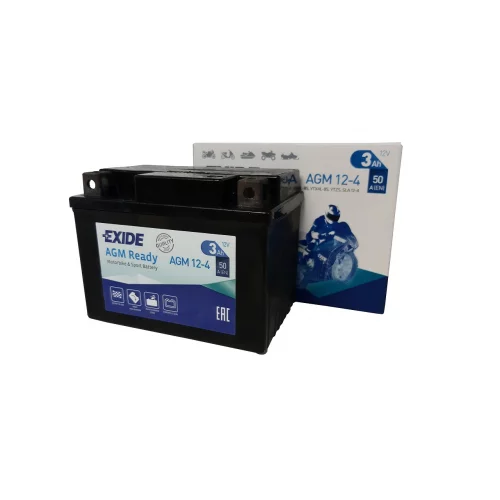AKUMULATOR EXIDE BIKE MOTOCYKLOWY AGM 12-4 12V 3AH AKUMULATOR EXIDE BIKE MOTOCYKLOWY AGM 12-4 12V 3AH