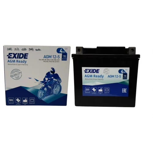 AKUMULATOR EXIDE BIKE MOTOCYKLOWY AGM 12-5 12V 4AH AKUMULATOR EXIDE BIKE MOTOCYKLOWY AGM 12-5 12V 4AH