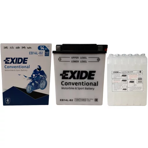 AKUMULATOR EXIDE BIKE MOTOCYKLOWY EB14L-B2/YB14L-B2 12V 14AH 