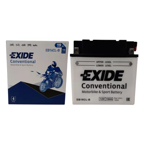 AKUMULATOR EXIDE BIKE MOTOCYKLOWY EB16CL-B/YB16CL-B 12V 19AH