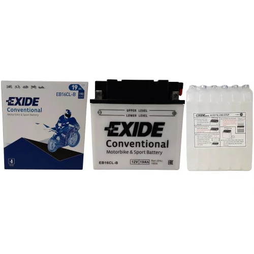 AKUMULATOR EXIDE BIKE MOTOCYKLOWY EB16CL-B/YB16CL-B 12V 19AH