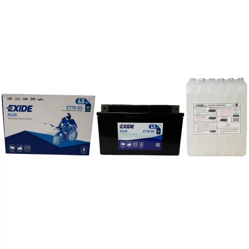 AKUMULATOR EXIDE BIKE MOTOCYKLOWY ET7B-BS/YT7B-BS 12V 6,5AH