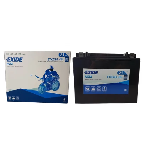 AKUMULATOR EXIDE BIKE MOTOCYKLOWY ETX24HL-BS/YTX24HL-BS 12V 21AH