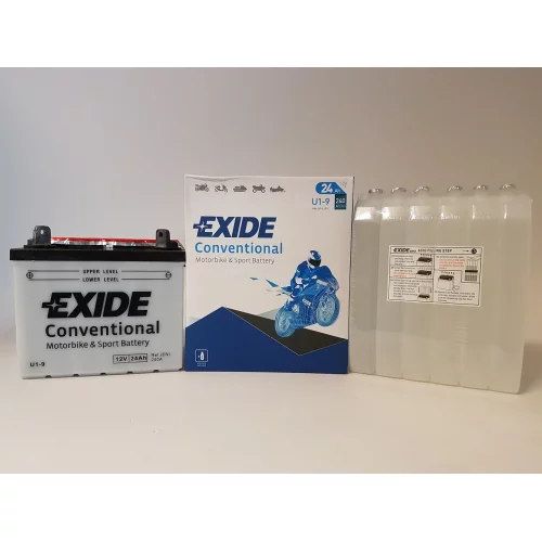 AKUMULATOR EXIDE KOSIARKA/MOTOCYKL U1-9 12V 24AH 240A AKUMULATOR EXIDE KOSIARKA/MOTOCYKL U1-9 12V 24AH 240A