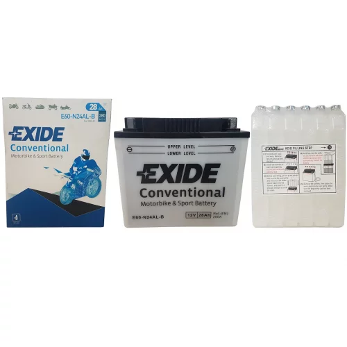 AKUMULATOR EXIDE KOSIARKA/MOTOCYKL E60-N24AL-B 12V 28AH AKUMULATOR EXIDE KOSIARKA/MOTOCYKL E60-N24AL-B 12V 28AH