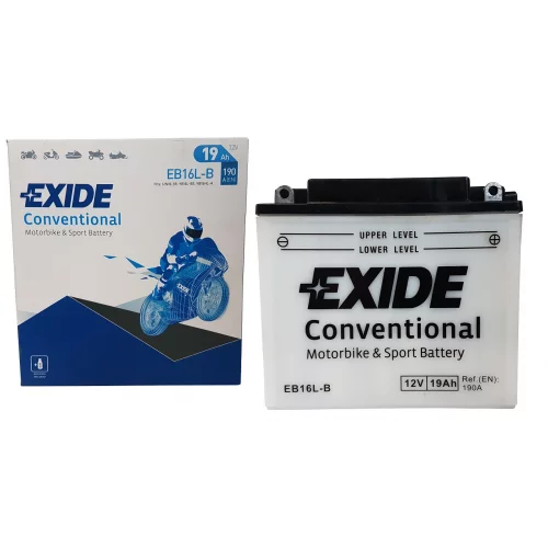 AKUMULATOR EXIDE MOTOCYKLOWY EB16L-B 12V 19AH 190A