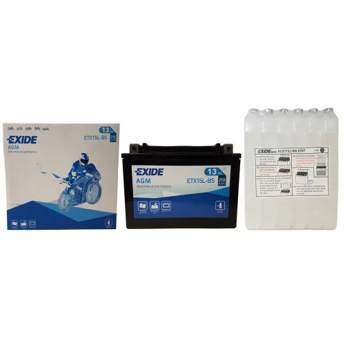 AKUMULATOR EXIDE MOTOCYKLOWY ETX15L-BS 12V 13AH 210A AKUMULATOR EXIDE MOTOCYKLOWY ETX15L-BS 12V 13AH 210A