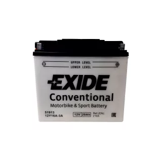 AKUMULATOR EXIDE MOTOCYKLOWY 51913/12Y16A-3A 12V 20AH 210A