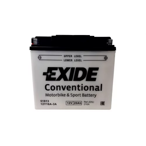 AKUMULATOR EXIDE MOTOCYKLOWY 51913/12Y16A-3A 12V 20AH 210A AKUMULATOR EXIDE MOTOCYKLOWY 51913/12Y16A-3A 12V 20AH 210A