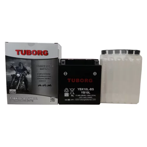AKUMULATOR MOTOCYKLOWY TUBORG AGM YBX10L-BS 12V 11AH 160A AKUMULATOR MOTOCYKLOWY TUBORG AGM YBX10L-BS 12V 11AH 160A