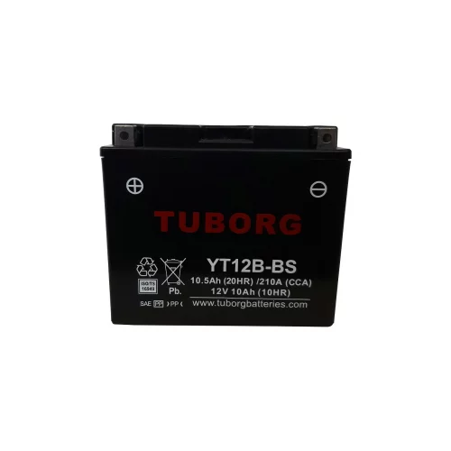 AKUMULATOR MOTOCYKLOWY TUBORG AGM YT12B-BS 12V 10AH 210A